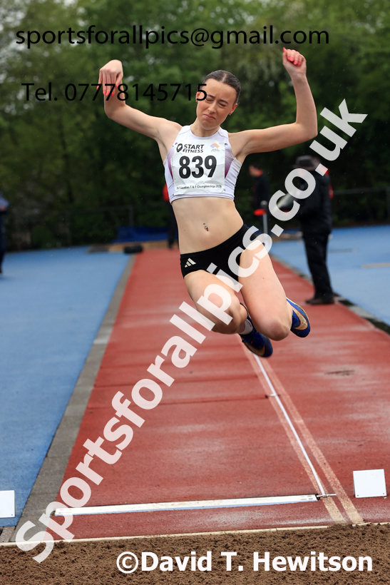 Long Jump, 2026 North Eastern Track and Field Champs, Shildon, County Durham. Photo: David T. Hewitson/Sports for All Pics